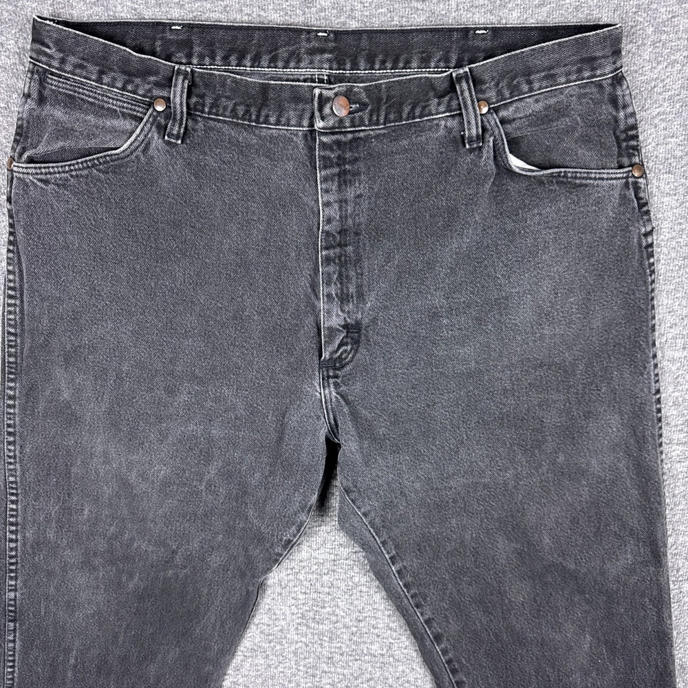 Vintage‎ Wrangler Jeans Mens 40x30 (Fits 38x28) Black Denim Cowboy Cut USA Made